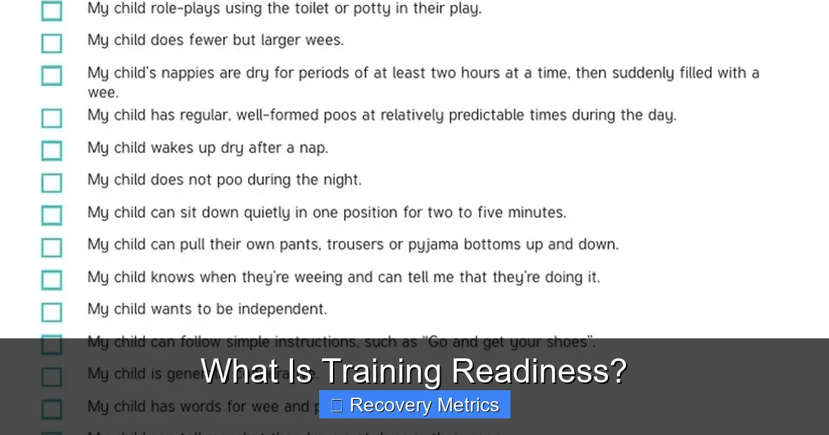 What Is Training Readiness?