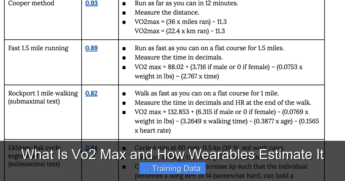 What Is Vo2 Max and How Wearables Estimate It